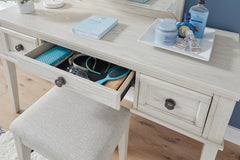Furniture City Laplace - Ashley Furniture - Robbinsdale Mirrored Vanity with Bench - Mirrored Vanity with Bench - B742B11