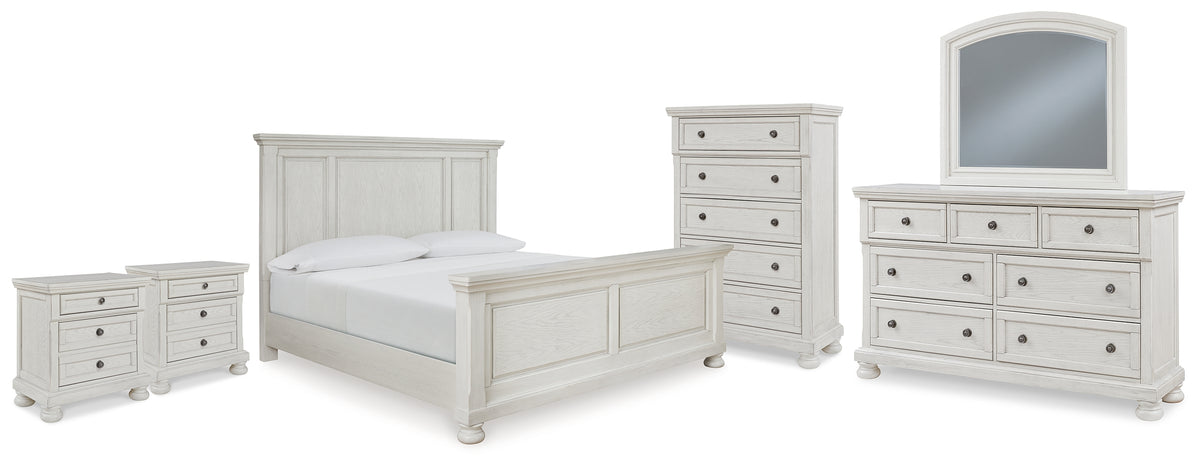 Furniture City Laplace - Ashley Furniture - Robbinsdale King Panel Bed, Dresser, Mirror, Chest and 2 Nightstands - King Panel Bed, Dresser, Mirror, Chest and 2 Nightstands - B742B38