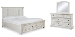 Furniture City Laplace - Ashley Furniture - Robbinsdale King Panel Storage Bed, Dresser and Mirror - King Panel Storage Bed, Dresser and Mirror - B742B31