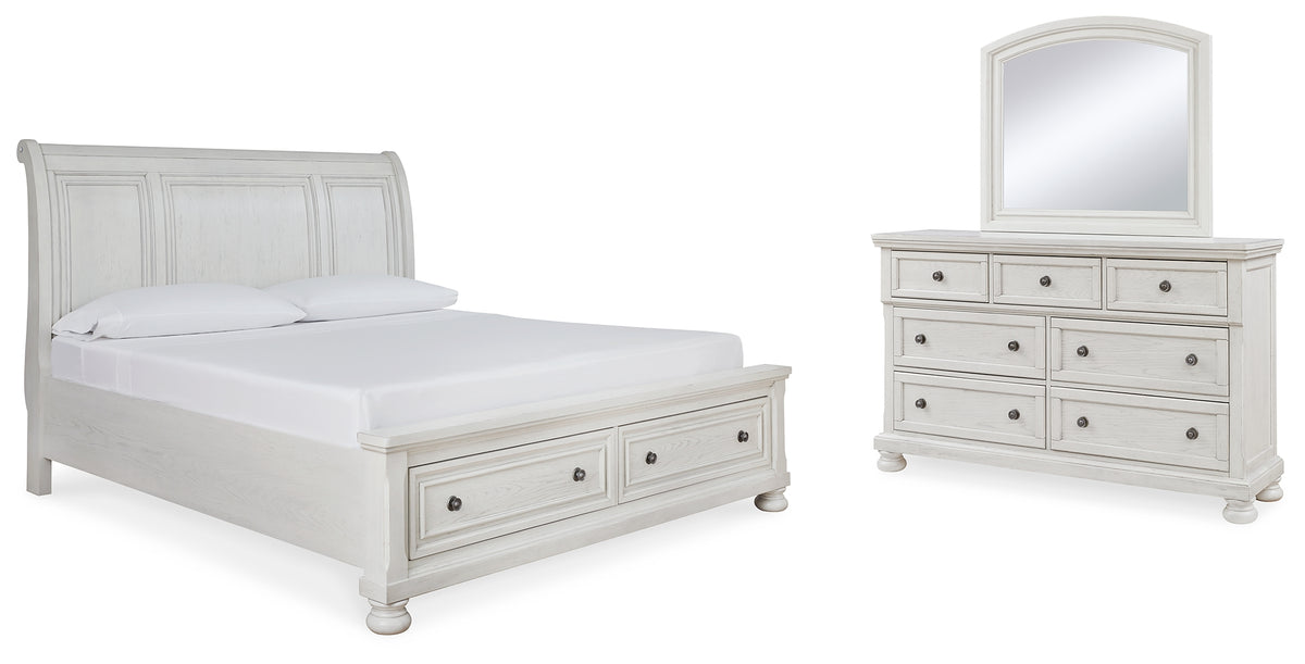Furniture City Laplace - Ashley Furniture - Robbinsdale King Sleigh Storage Bed, Dresser and Mirror - King Sleigh Storage Bed, Dresser and Mirror - B742B29
