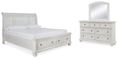 Furniture City Laplace - Ashley Furniture - Robbinsdale King Sleigh Storage Bed, Dresser and Mirror - King Sleigh Storage Bed, Dresser and Mirror - B742B29