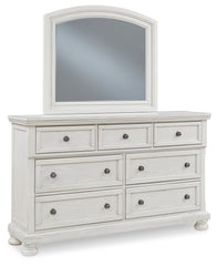 Robbinsdale Queen Panel Bed, Dresser, Mirror and Nightstand
