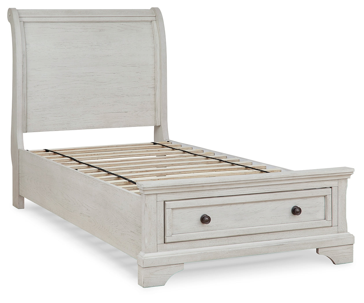 Furniture City Laplace - Ashley Furniture - Robbinsdale Bedroom - Twin Sleigh Storage Bed / Antique White - B742B12
