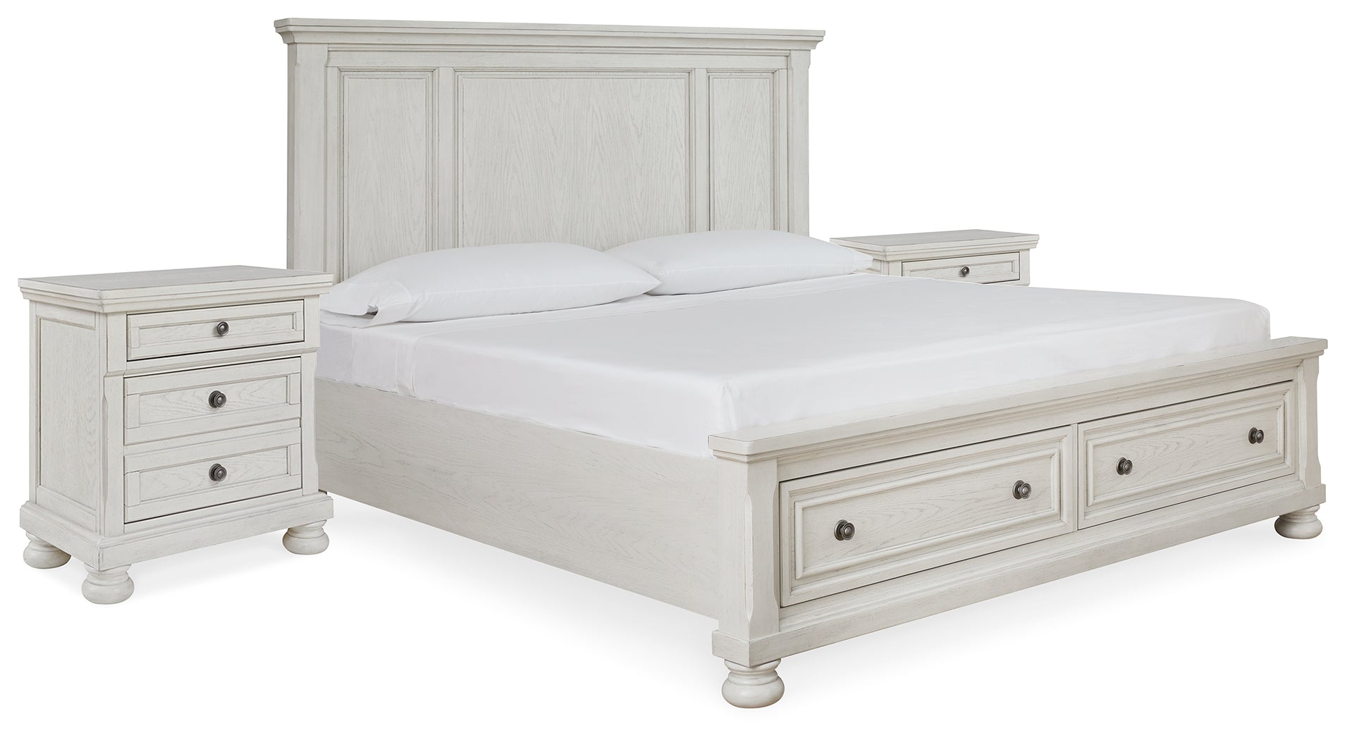 Furniture City Laplace - Ashley Furniture - Robbinsdale King Storage Bed and 2 Nightstands - King Storage Bed and 2 Nightstands - B742B37