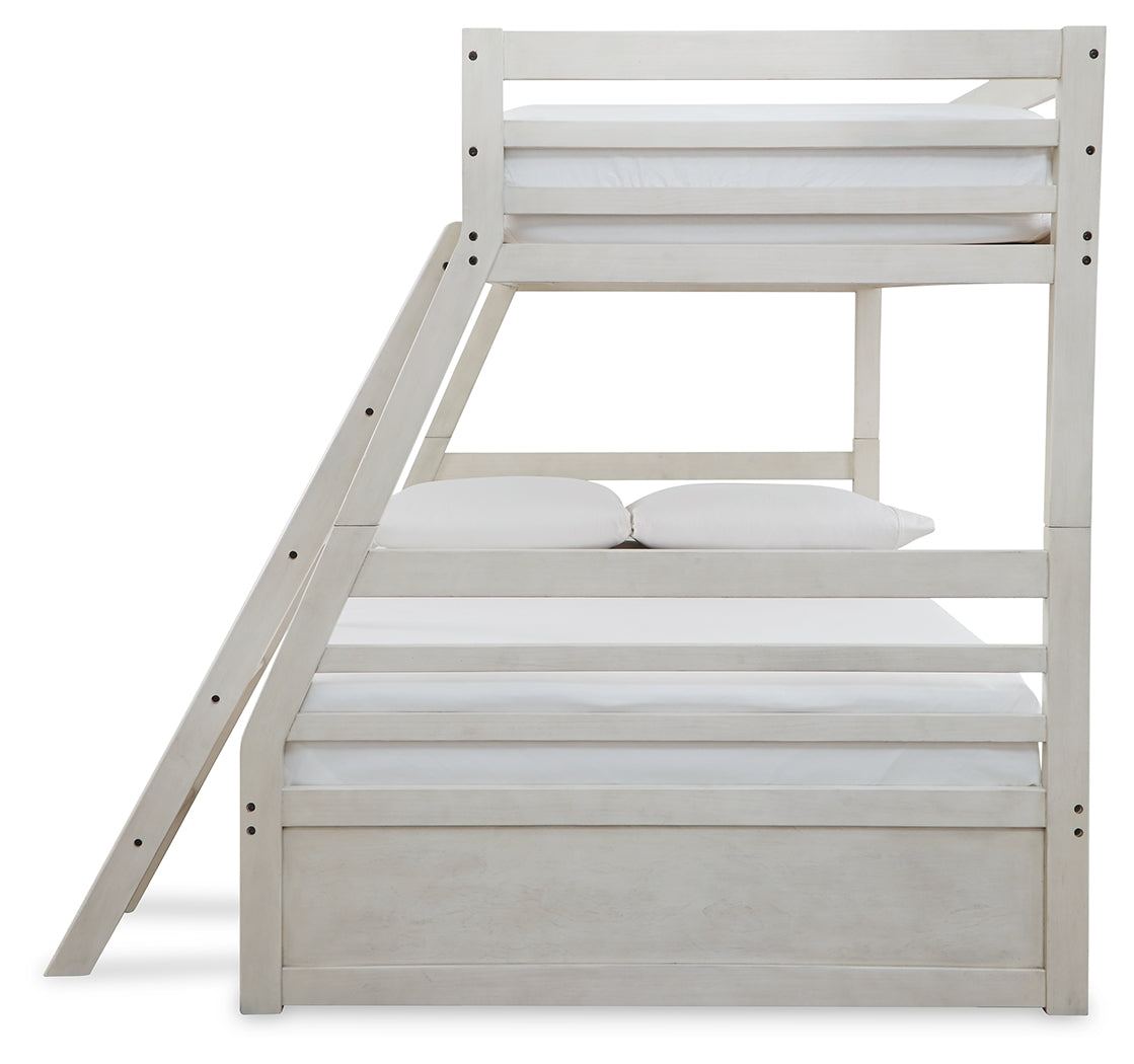 Furniture City Laplace - Ashley Furniture - Robbinsdale Bedroom - Twin over Full Bunk Bed / Antique White - B742B17