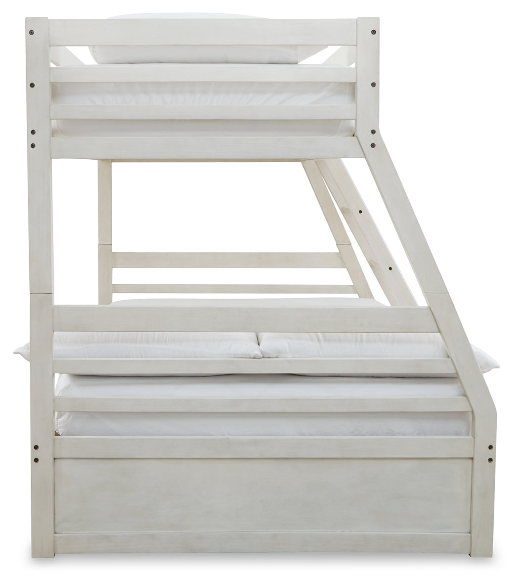 Furniture City Laplace - Ashley Furniture - Robbinsdale Bedroom - Twin over Full Bunk Bed / Antique White - B742B17