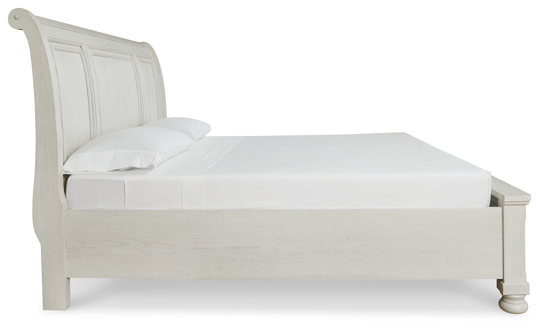 Furniture City Laplace - Ashley Furniture - Robbinsdale Bedroom - King Sleigh Bed with Storage / Antique White - B742B8