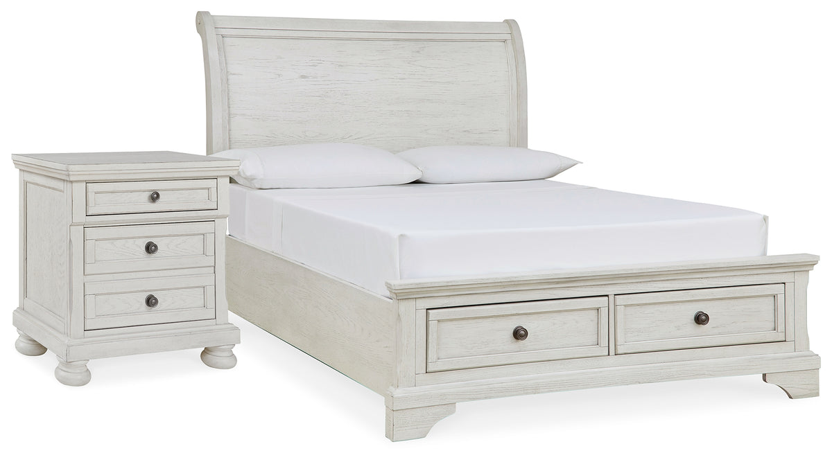 Furniture City Laplace - Ashley Furniture - Robbinsdale Full Storage Bed and Nightstand - Full Storage Bed and Nightstand - B742B33