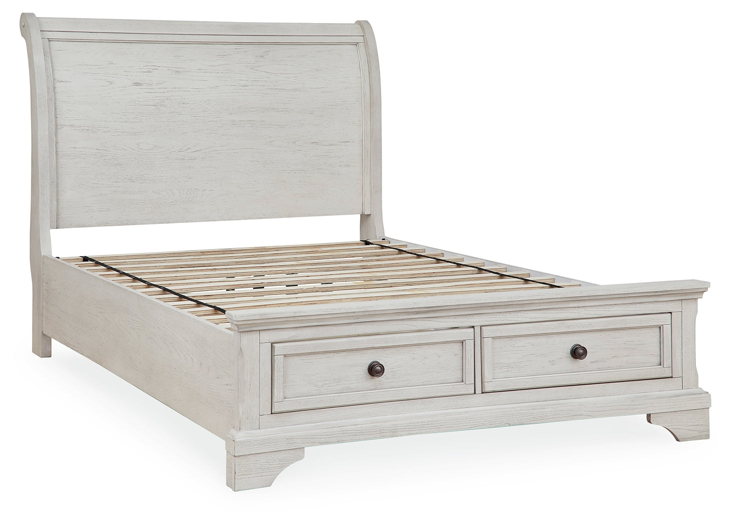 Furniture City Laplace - Ashley Furniture - Robbinsdale Bedroom - Full Sleigh Storage Bed / Antique White - B742B13
