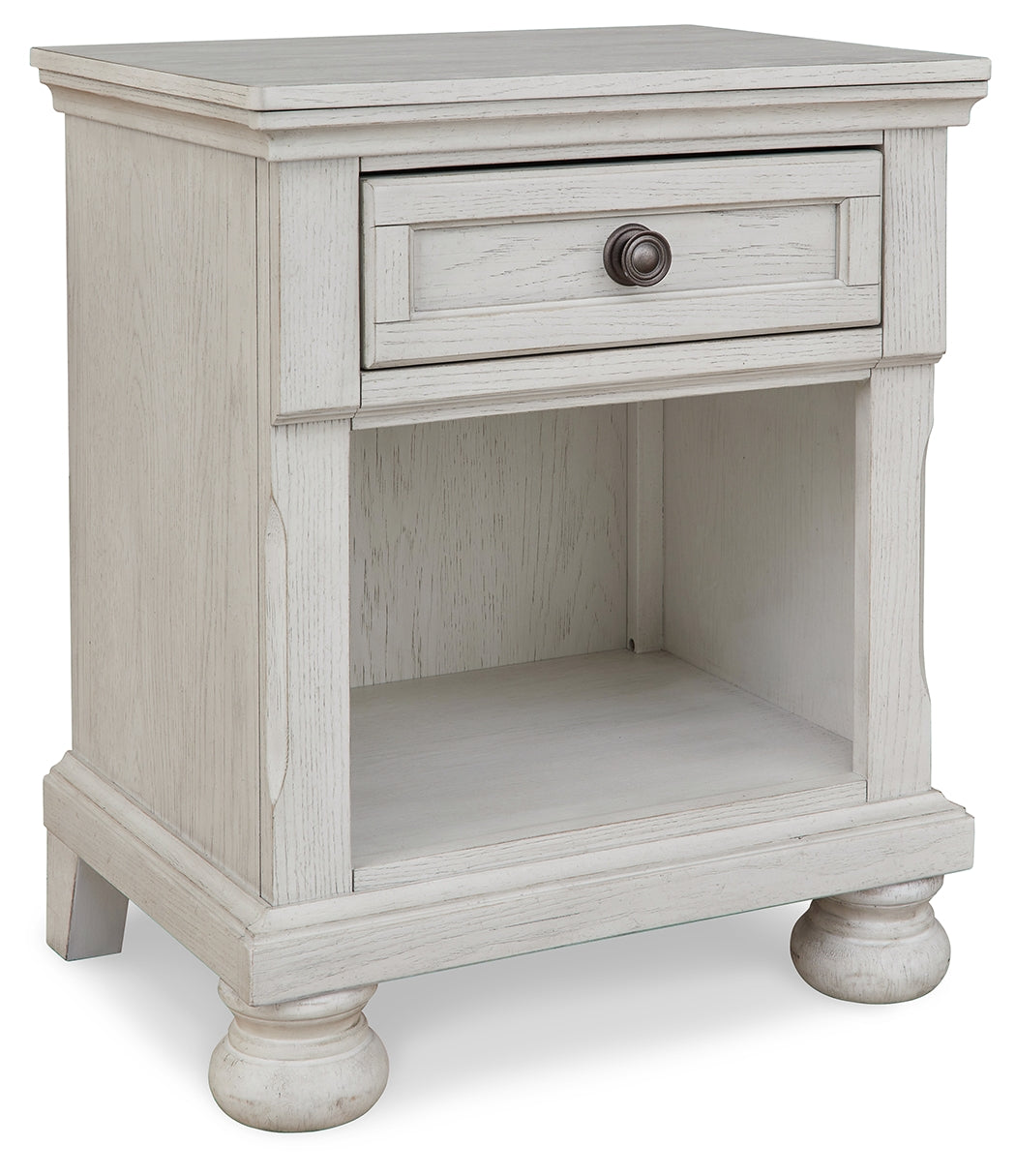 Furniture City Laplace - Ashley Furniture - Robbinsdale Bedroom - One Drawer Night Stand / Antique White - B742-91