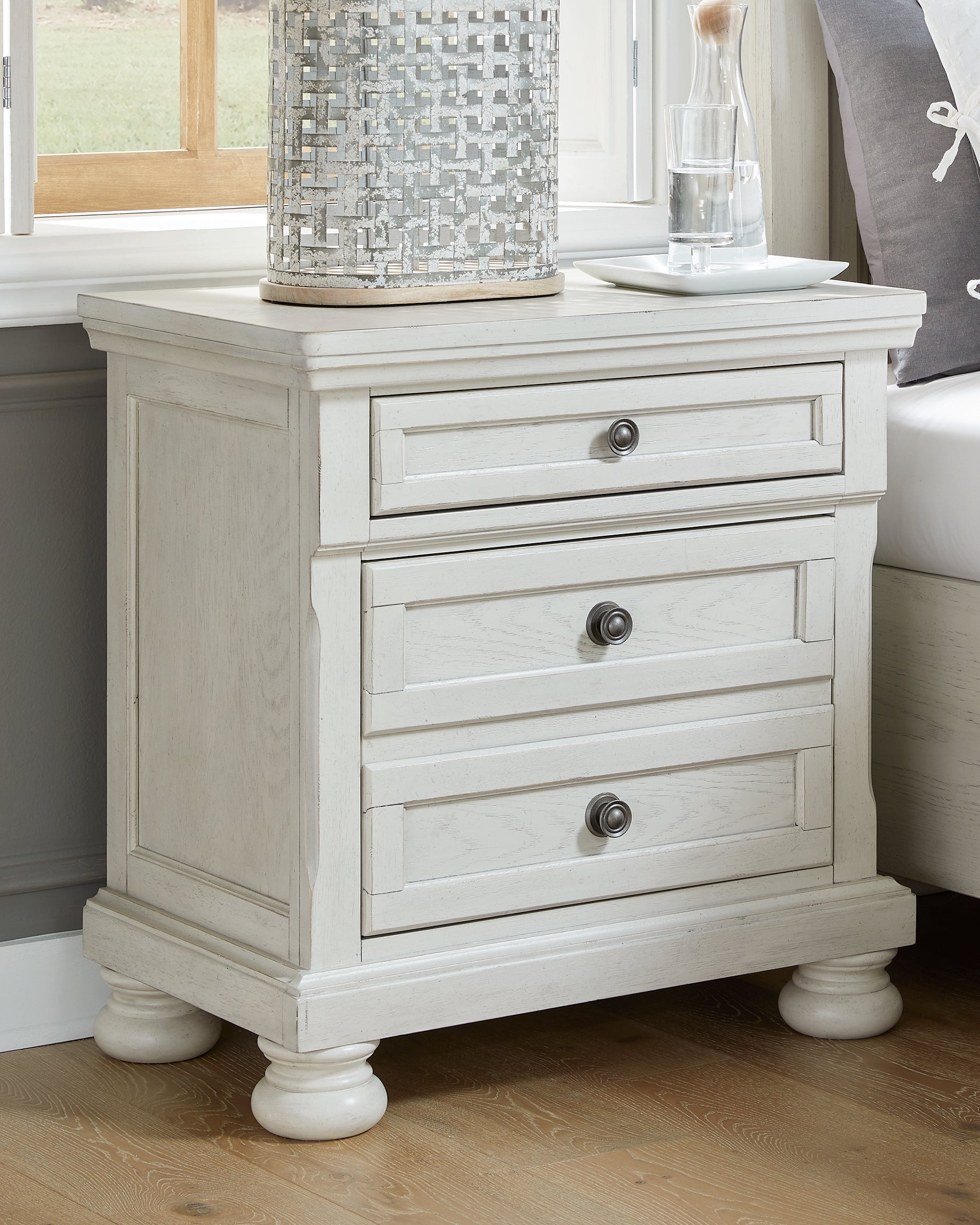 Furniture City Laplace - Ashley Furniture - Robbinsdale Bedroom - Two Drawer Night Stand / Antique White - B742-92