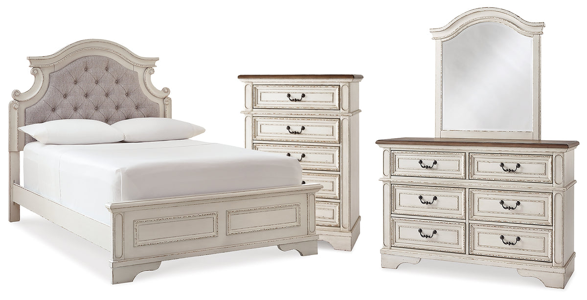 Furniture City Laplace - Ashley Furniture - Realyn Full Panel Bed, Dresser, Mirror and Chest - Full Panel Bed, Dresser, Mirror and Chest - B743B80