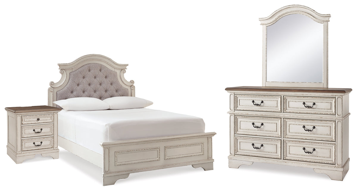 Furniture City Laplace - Ashley Furniture - Realyn Full Panel Bed, Dresser, Mirror and Nightstand - Full Panel Bed, Dresser, Mirror and Nightstand - B743B40