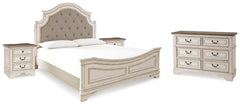 Furniture City Laplace - Ashley Furniture - Realyn King Panel Bed, Dresser and 2 Nightstands - King Panel Bed, Dresser and 2 Nightstands / Two-tone - B743B63