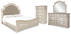 Furniture City Laplace - Ashley Furniture - Realyn King Panel Upholstered Bed, Dresser, Mirror and Chest - King Panel Upholstered Bed, Dresser, Mirror and Chest - B743B68
