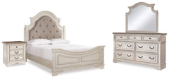 Furniture City Laplace - Ashley Furniture - Realyn Queen Bed with Mirrored Dresser and Nightstand - Queen Bed with Mirrored Dresser and Nightstand - B743B22