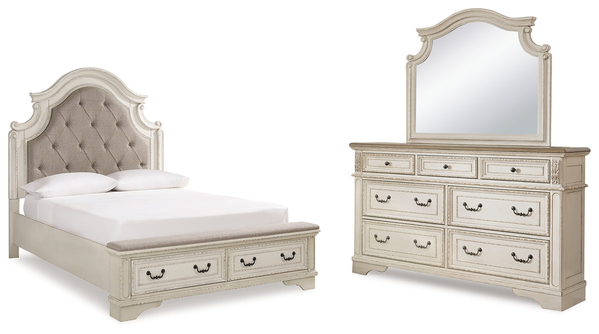 Furniture City Laplace - Ashley Furniture - Realyn Queen Storage Bed, Dresser and Mirror - Queen Storage Bed, Dresser and Mirror - B743B19