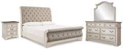 Furniture City Laplace - Ashley Furniture - Realyn King Sleigh Bed, Dresser Mirror and Nightstand - King Sleigh Bed, Dresser Mirror and Nightstand - B743B65