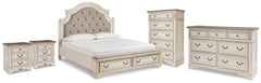 Furniture City Laplace - Ashley Furniture - Realyn King Storage Bed, Dresser, Chest and 2 Nightstands - King Storage Bed, Dresser, Chest and 2 Nightstands - B743B69