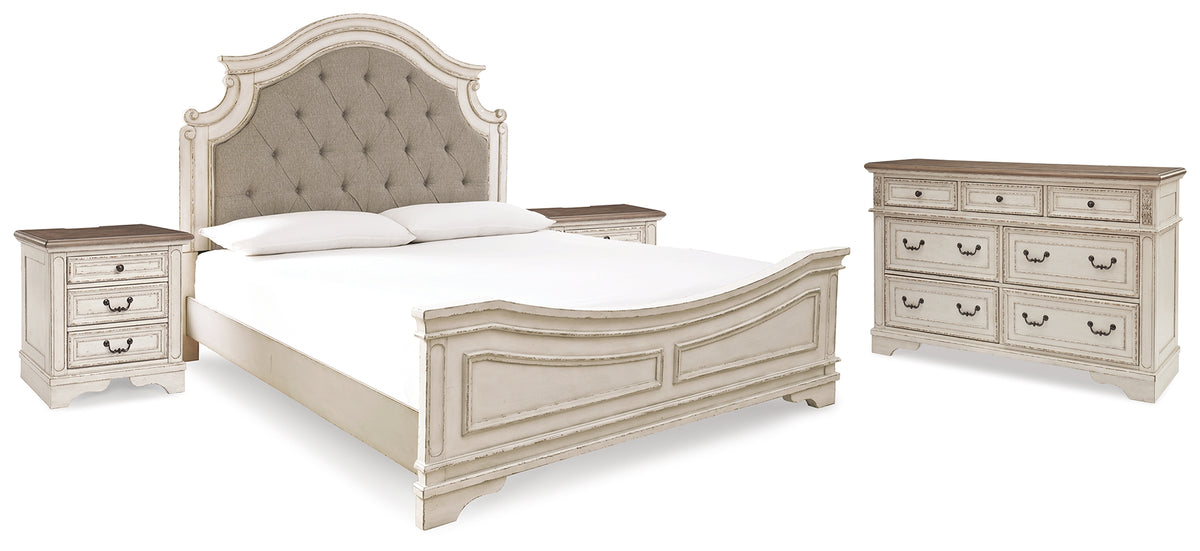 Furniture City Laplace - Ashley Furniture - Realyn King Bed, Dresser and 2 Nightstands - King Bed, Dresser and 2 Nightstands / Two-tone - B743B60