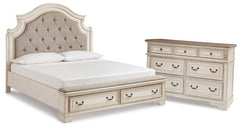 Furniture City Laplace - Ashley Furniture - Realyn King Panel Storage Bed and Dresser - King Panel Storage Bed and Dresser - B743B74