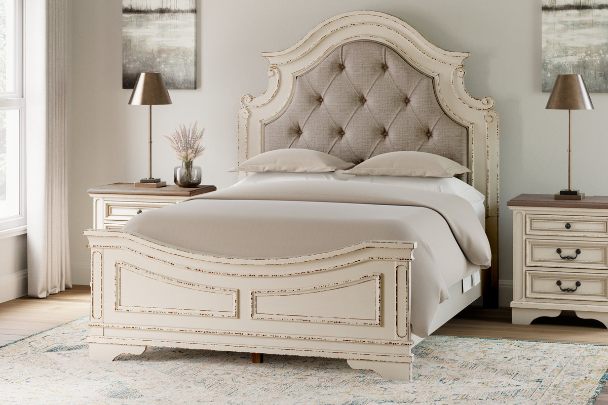 Furniture City Laplace - Ashley Furniture - Realyn Bedroom - California King Upholstered Storage Bed / Two-tone - B743B21