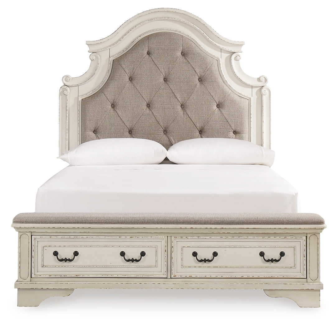 Furniture City Laplace - Ashley Furniture - Realyn Bedroom - Queen Upholstered Storage Bed / Two-tone - B743B18