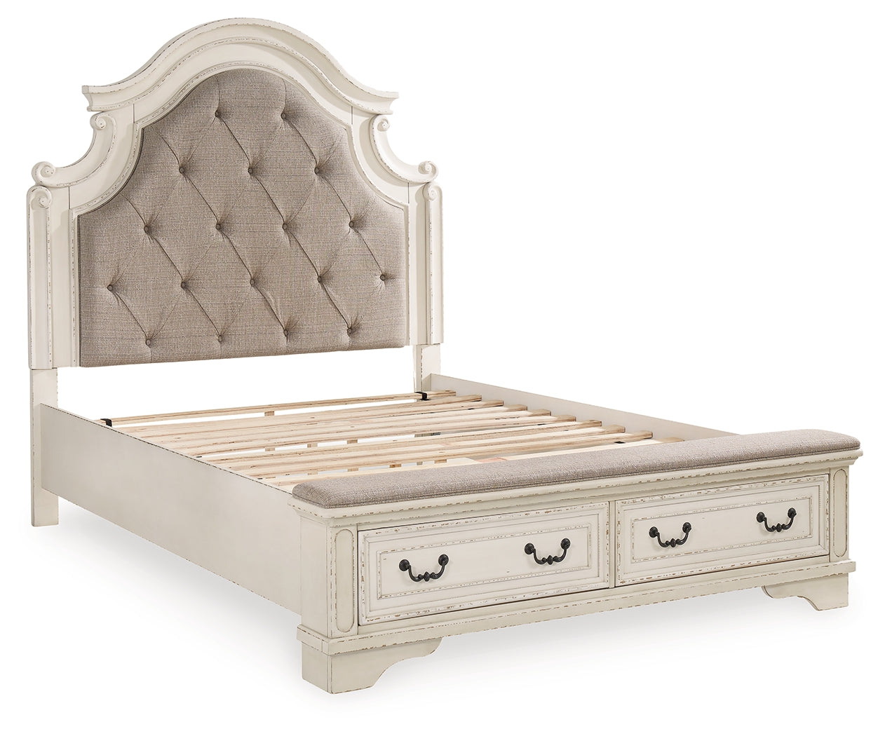 Furniture City Laplace - Ashley Furniture - Realyn Bedroom - Queen Upholstered Storage Bed / Two-tone - B743B18