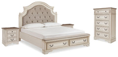 Furniture City Laplace - Ashley Furniture - Realyn King Storage Bed, Chest and 2 Nightstands - King Storage Bed, Chest and 2 Nightstands - B743B50