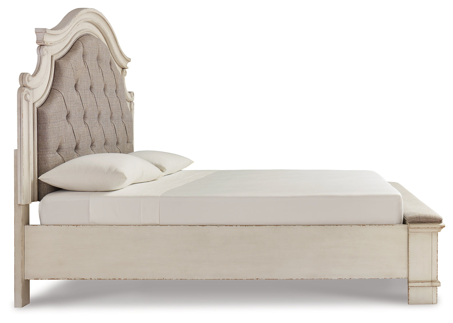 Furniture City Laplace - Ashley Furniture - Realyn Bedroom - King Upholstered Storage Bed / Two-tone - B743B20