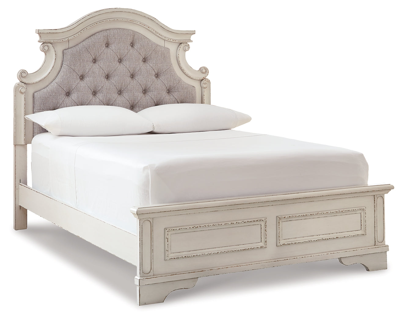 Furniture City Laplace - Ashley Furniture - Realyn Bedroom - Full Panel Bed / Chipped White - B743B14