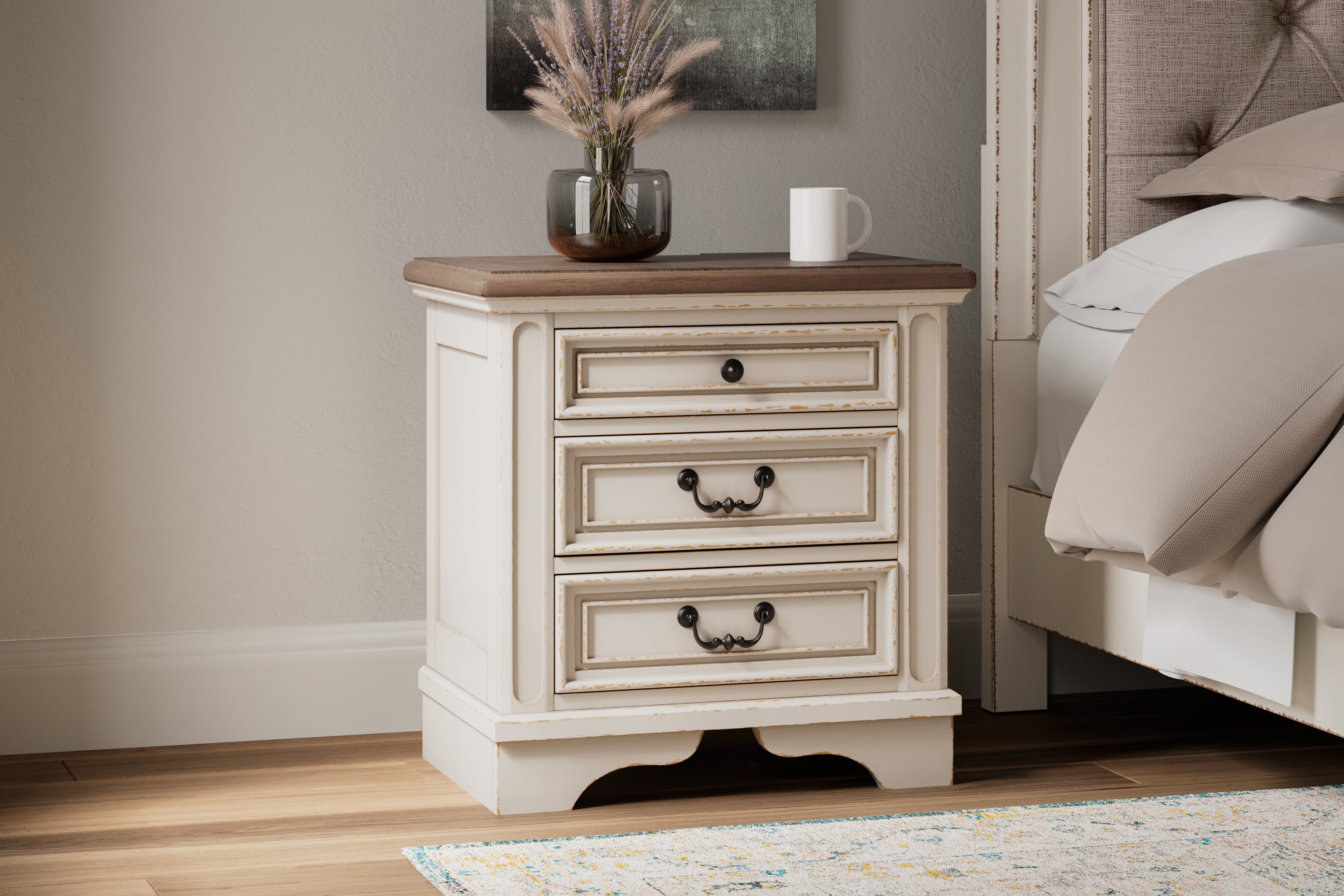 Furniture City Laplace - Ashley Furniture - Realyn Bedroom - Three Drawer Night Stand - B743-93