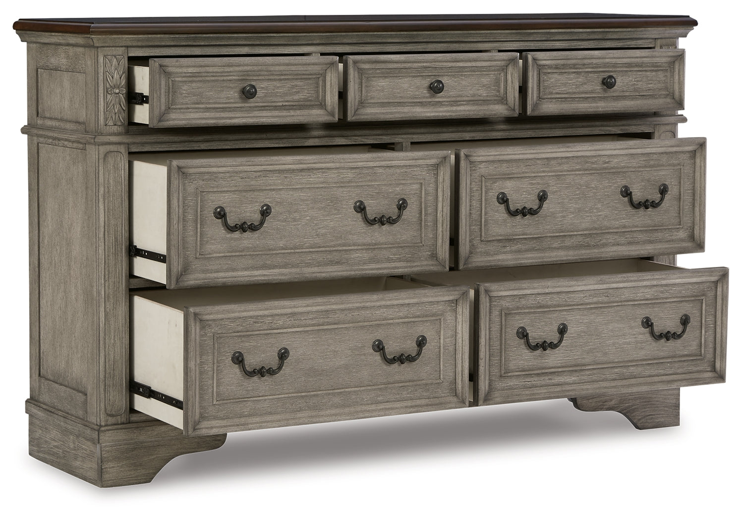 Furniture City Laplace - Ashley Furniture - Lodenbay Bedroom - Three Drawer Night Stand / Antique Gray/Brown - B751-93