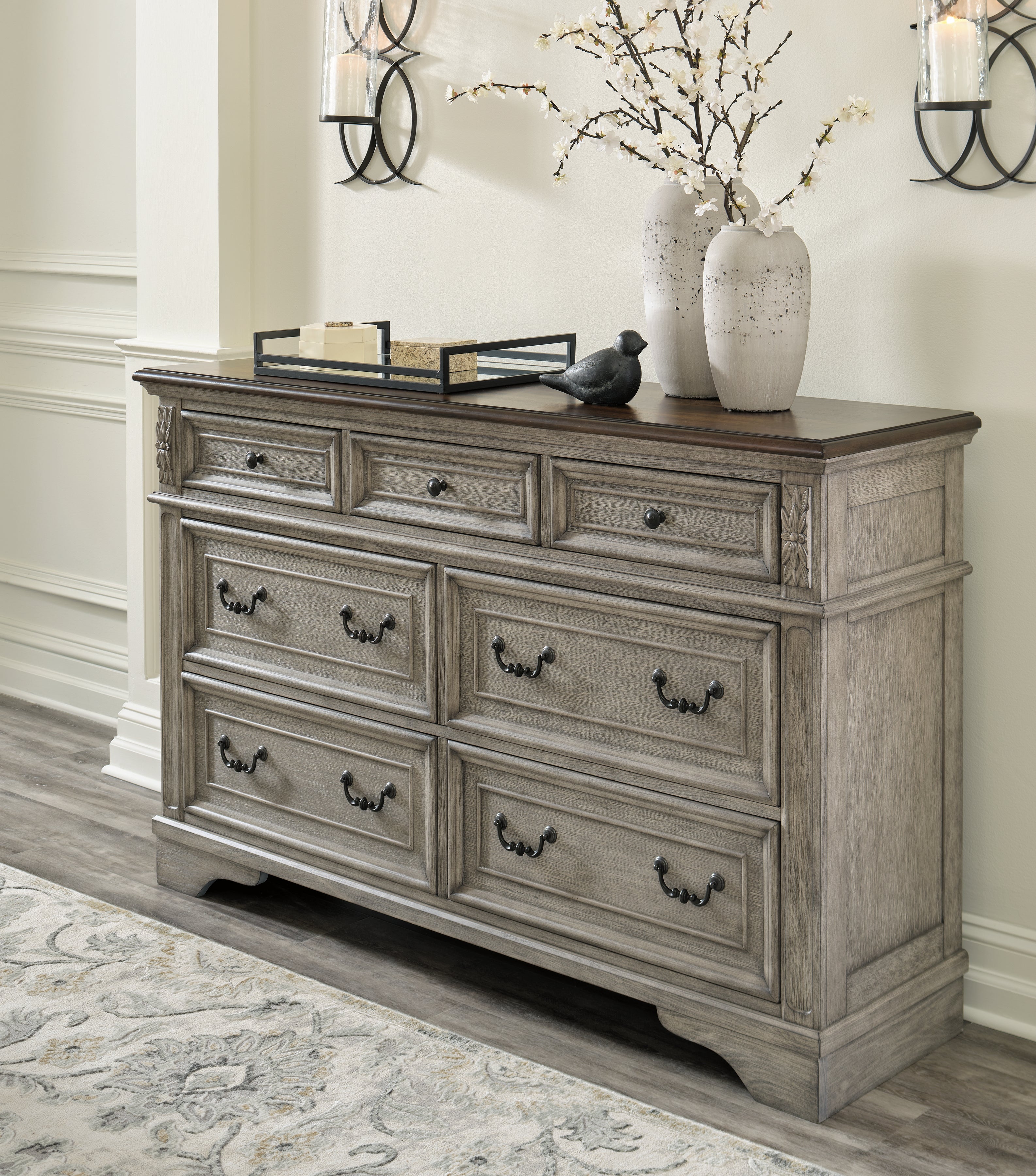 Furniture City Laplace - Ashley Furniture - Lodenbay Bedroom - Three Drawer Night Stand / Antique Gray/Brown - B751-93