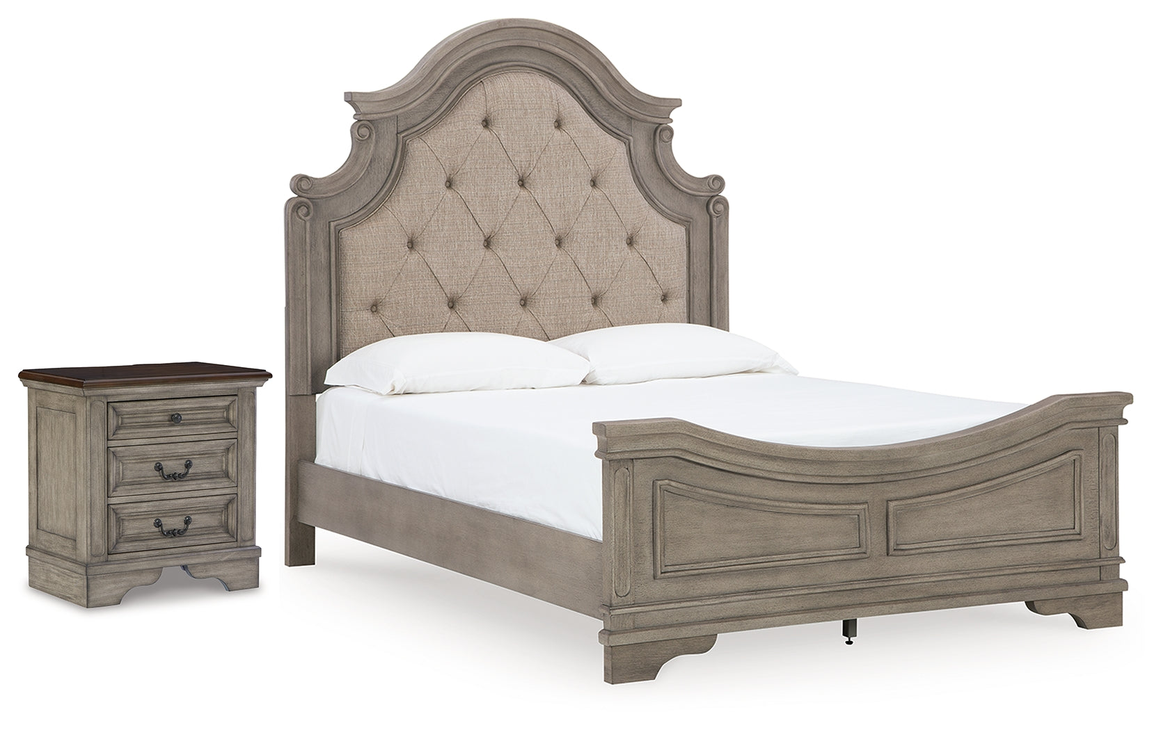 Furniture City Laplace - Ashley Furniture - Lodenbay Queen Panel Bed and Nightstand - Queen Panel Bed and Nightstand - B751B12