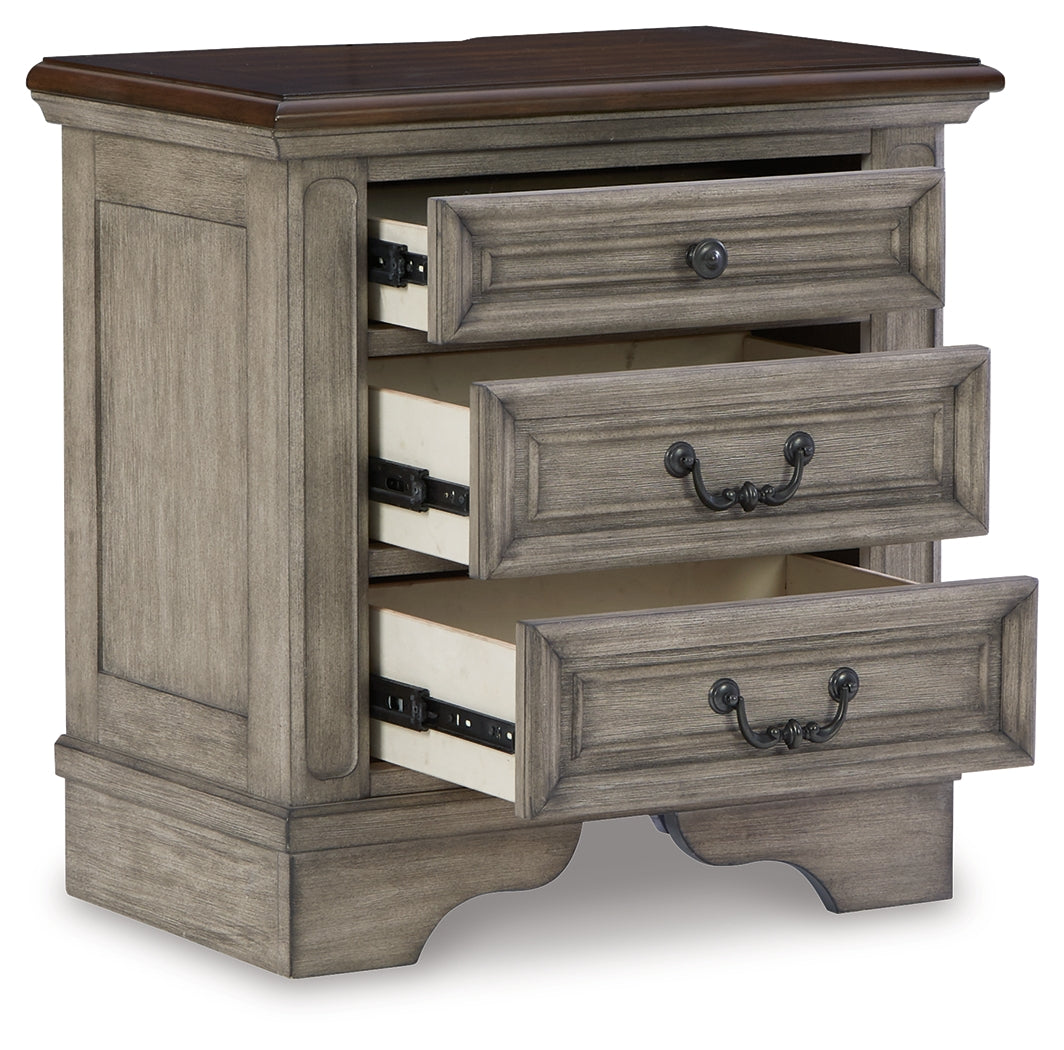 Furniture City Laplace - Ashley Furniture - Lodenbay Bedroom - Three Drawer Night Stand / Antique Gray/Brown - B751-93