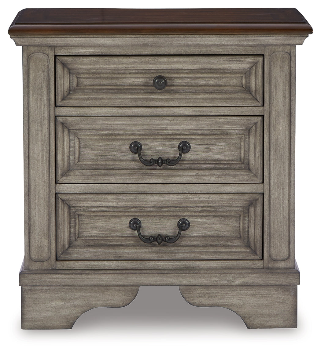 Furniture City Laplace - Ashley Furniture - Lodenbay Bedroom - Three Drawer Night Stand / Antique Gray/Brown - B751-93
