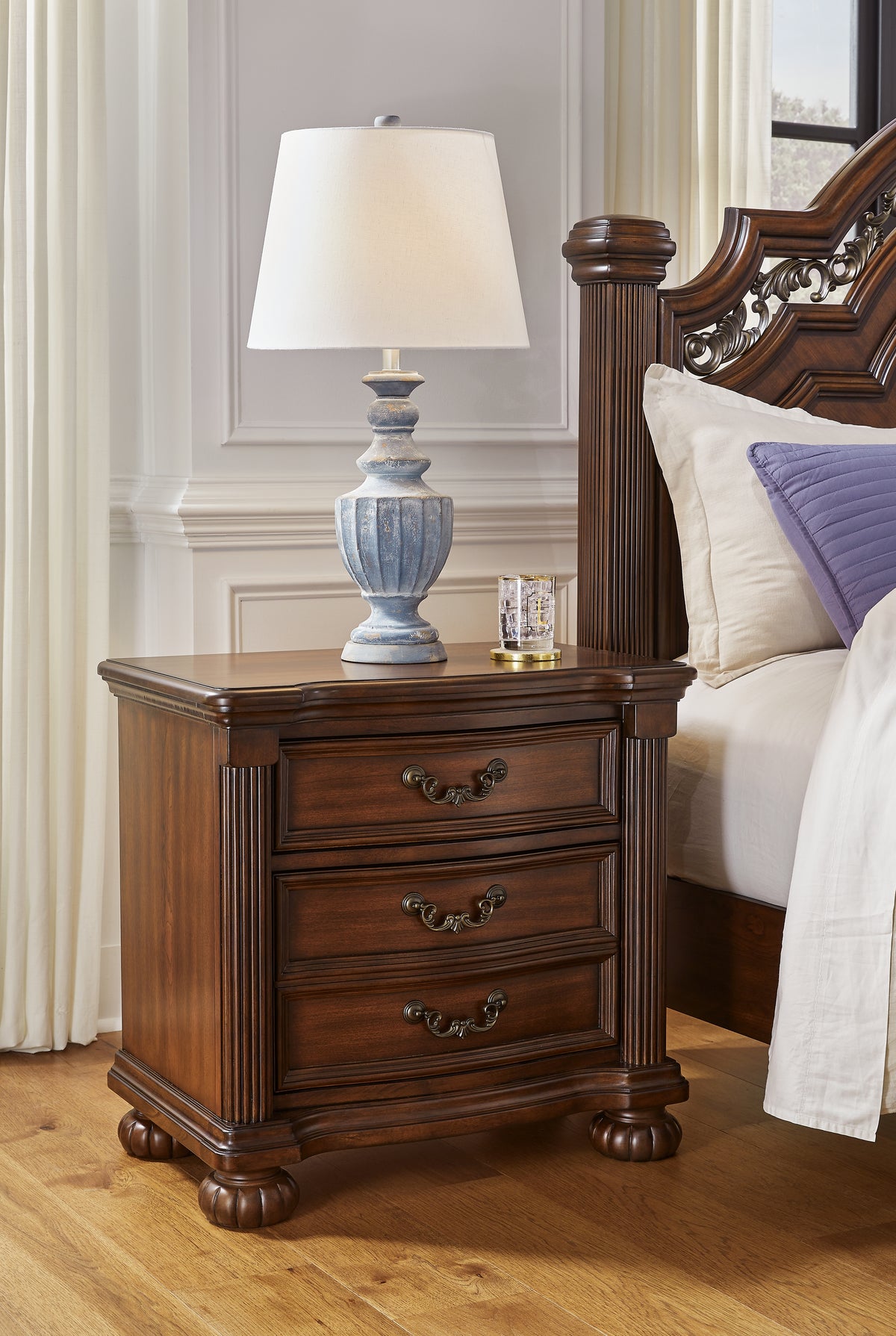 Furniture City Laplace - Ashley Furniture - Lavinton Nightstand - Three Drawer Night Stand - B764-93