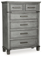 Furniture City Laplace - Ashley Furniture - Russelyn Bedroom - Five Drawer Chest / Gray - B772-46