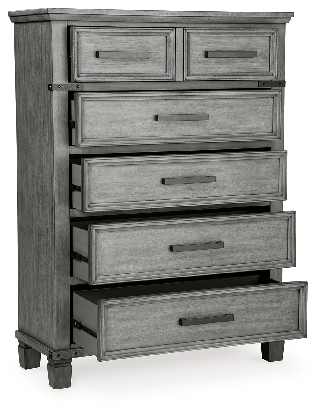 Furniture City Laplace - Ashley Furniture - Russelyn Bedroom - Five Drawer Chest / Gray - B772-46