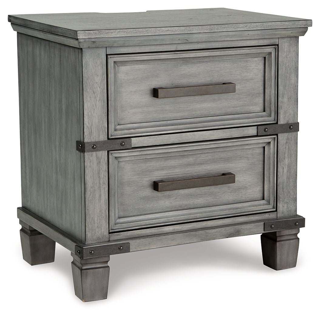 Furniture City Laplace - Ashley Furniture - Russelyn Bedroom - Two Drawer Night Stand / Gray - B772-92