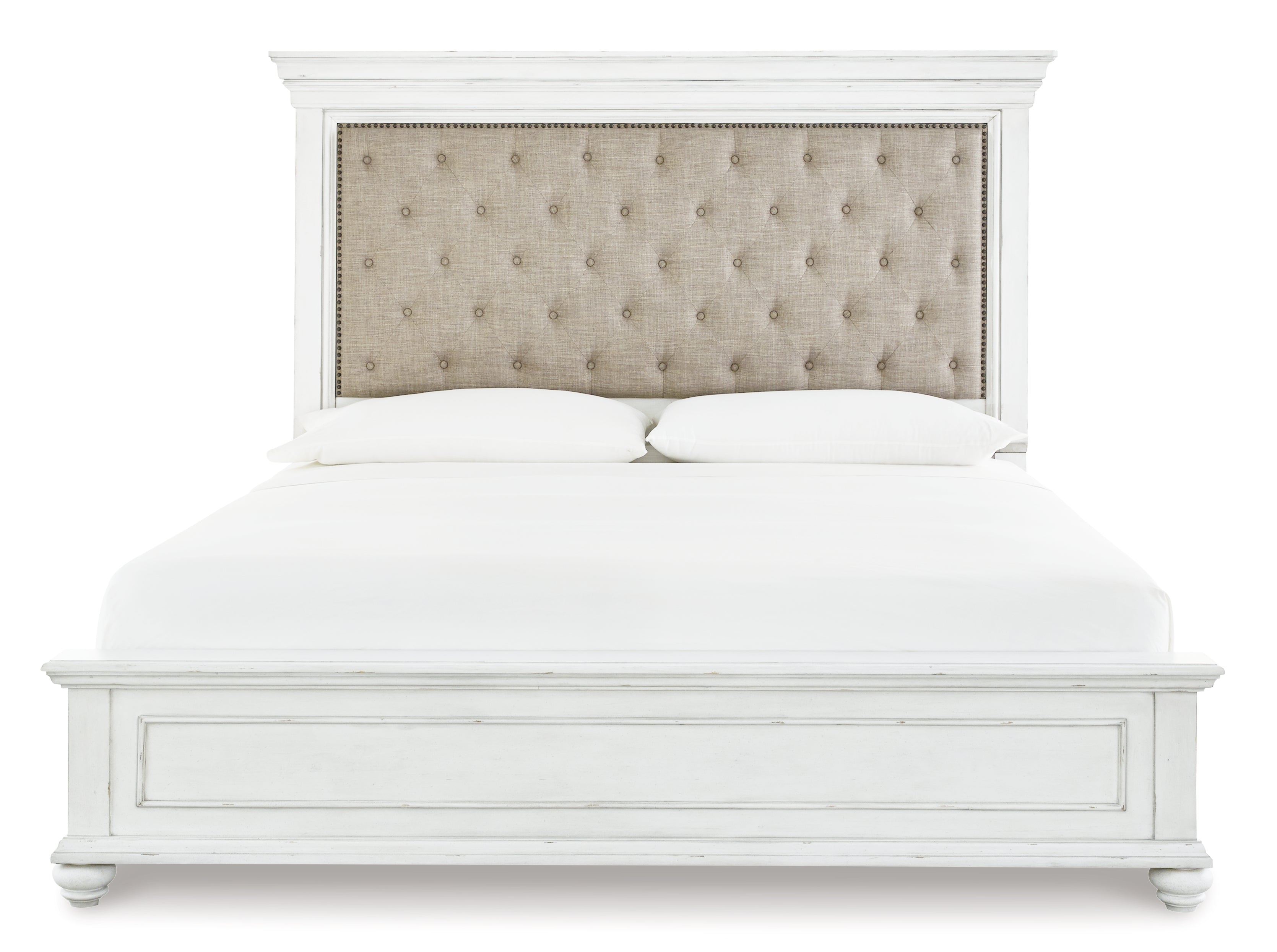Furniture City Laplace - Ashley Furniture - Kanwyn Bedroom - California King Panel Bed / Whitewash - B777B13