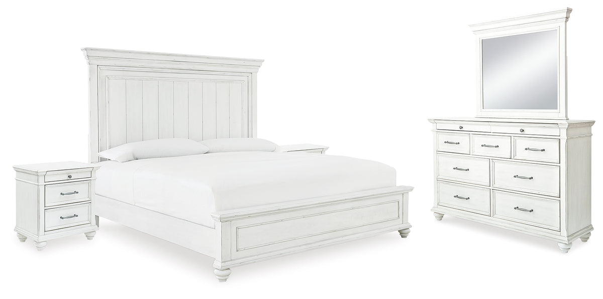 Furniture City Laplace - Ashley Furniture - Kanwyn Queen Panel Bed, Dresser, Mirror and 2 Nightstands - Queen Panel Bed, Dresser, Mirror and 2 Nightstands - B777B28