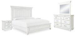 Furniture City Laplace - Ashley Furniture - Kanwyn Queen Panel Bed, Dresser, Mirror and 2 Nightstands - Queen Panel Bed, Dresser, Mirror and 2 Nightstands - B777B28