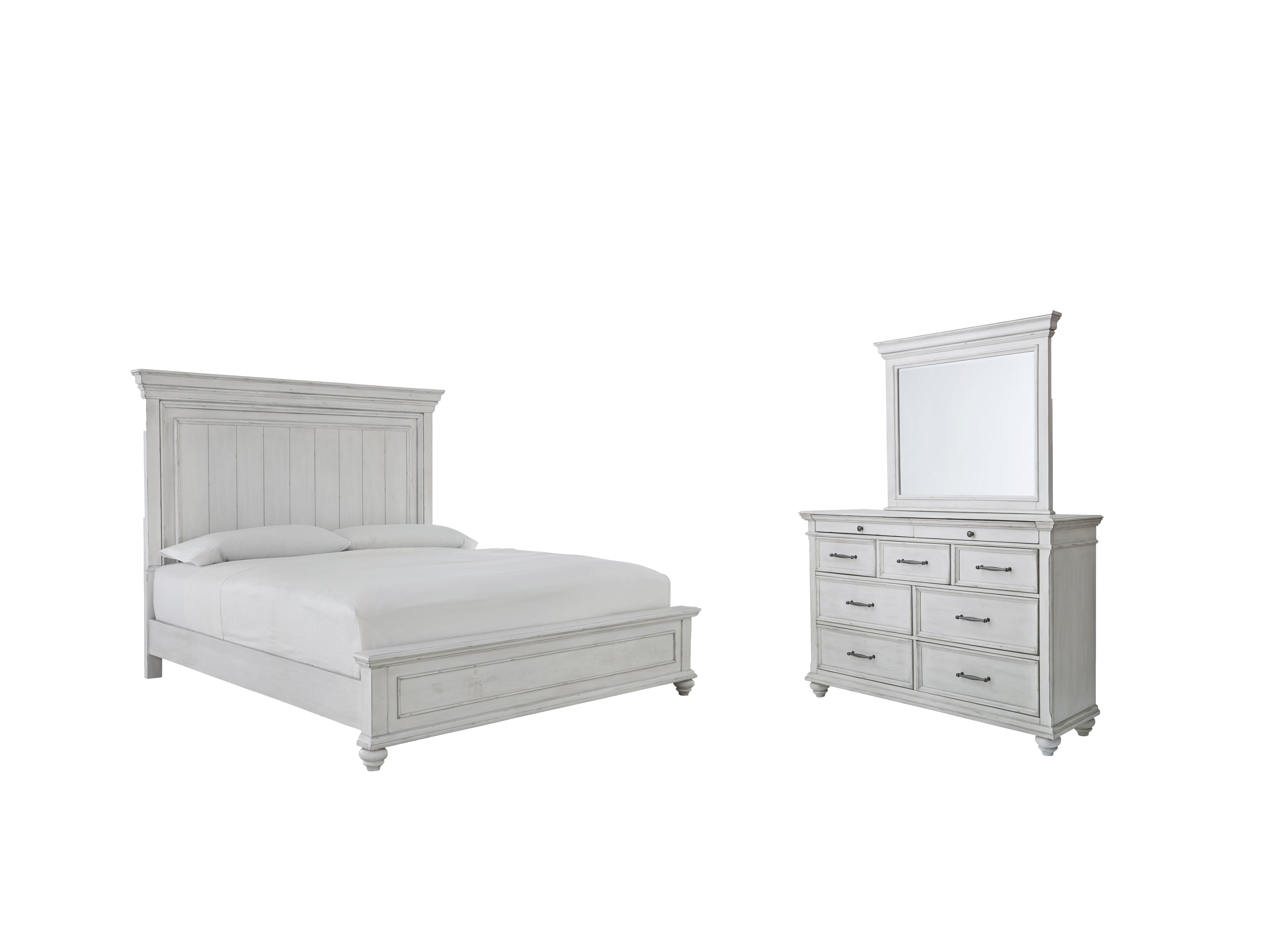 Furniture City Laplace - Ashley Furniture - Kanwyn Queen Panel Bed with Dresser and Mirror - Queen Panel Bed with Dresser and Mirror - B777B3