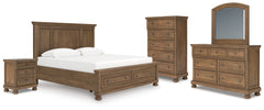 Furniture City Laplace - Ashley Furniture - Feddinger King Panel Storage Bed, Dresser, Mirror, Chest and Nightstand - King Panel Storage Bed, Dresser, Mirror, Chest and Nightstand - PCB779B17