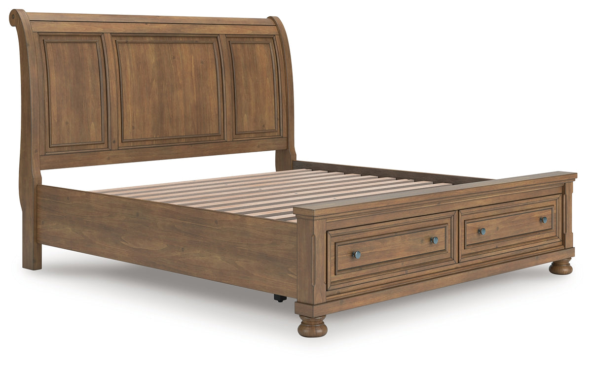 Furniture City Laplace - Ashley Furniture - Feddinger King Storage Sleigh Bed - King Storage Sleigh Bed - PCB779B8