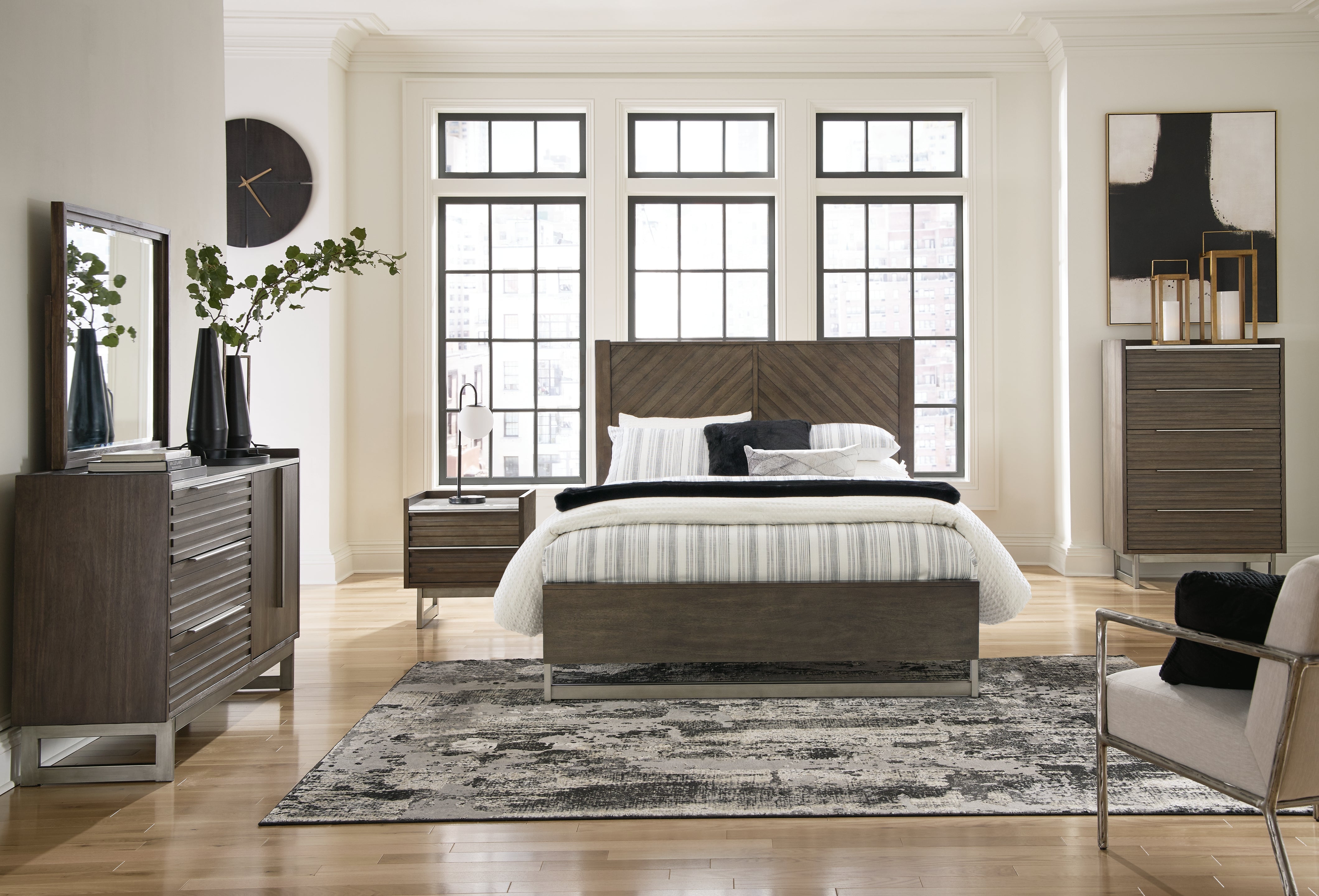 Furniture City Laplace - Ashley Furniture - Arkenton Bedroom - Queen Panel Bed / Grayish Brown - B786B2