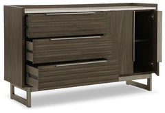 Furniture City Laplace - Ashley Furniture - Arkenton Bedroom - Five Drawer Chest / Grayish Brown/White - B786-46