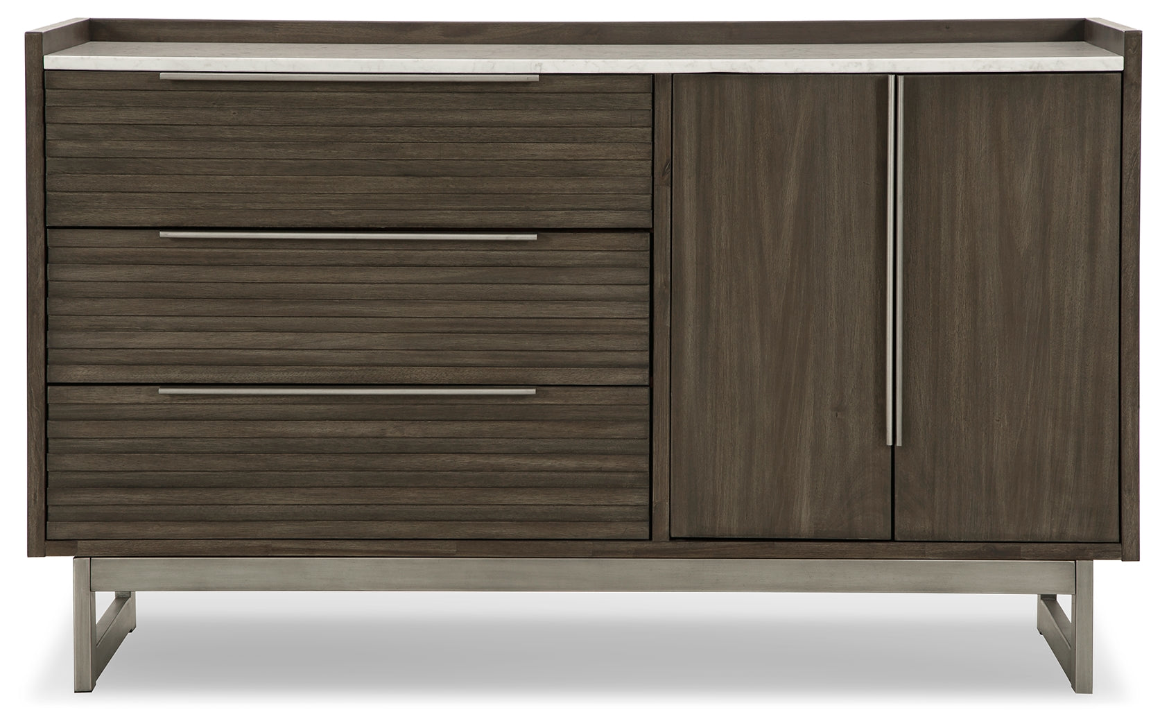 Furniture City Laplace - Ashley Furniture - Arkenton Bedroom - Five Drawer Chest / Grayish Brown/White - B786-46